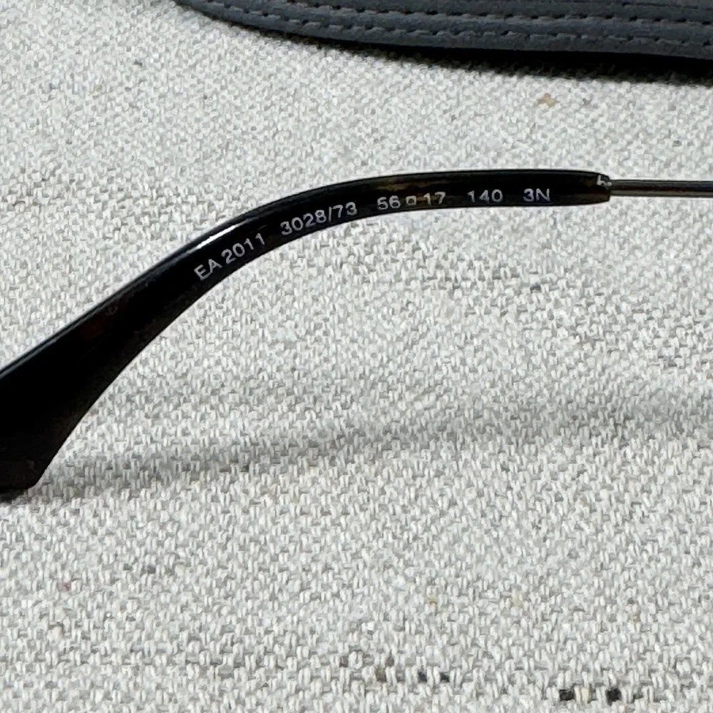 Emporio Armani EA2011 3028/73 Aviator Sunglasses Brown Lens 56-17 w/ Case‎